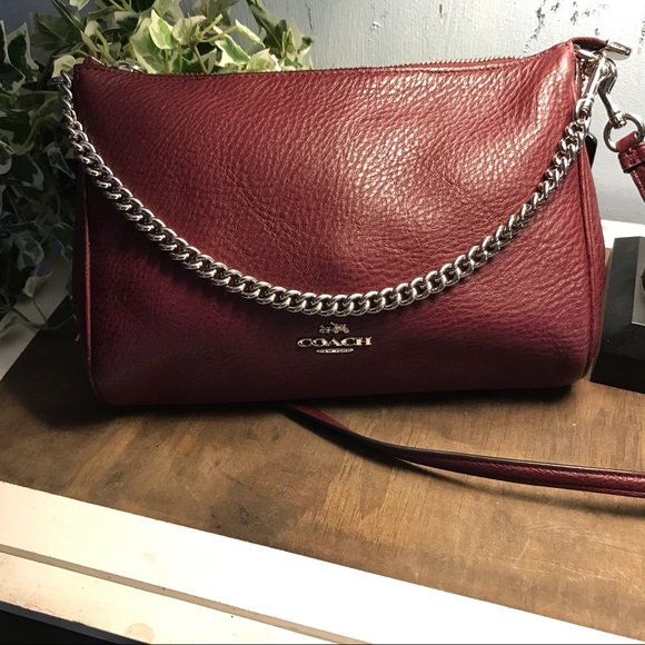 Coach Handbags - Coach Crossbody bag Burgandy with Chain